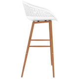 Bar Chairs 4 pcs White - Top-Down View