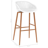 Bar Chairs 4 pcs White - Close-Up Angle