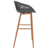 Bar Chairs 4 pcs Grey - Top-Down View