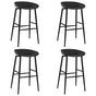 Bar Chairs 4 pcs Black