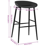 Bar Chairs 4 pcs Black - Close-Up Angle