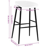 Bar Chairs 4 pcs White