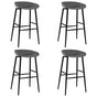 Bar Chairs 4 pcs Grey