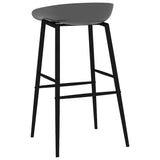 Bar Chairs 4 pcs Grey - 45-Degree Angle