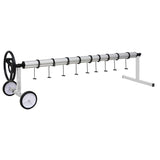 Pool Cover Roller with Stainless Steel Base - Side View