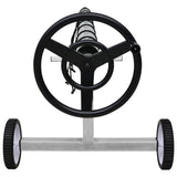 Pool Cover Roller with Stainless Steel Base - Top-Down View