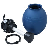 Pool Sand Filter with 4 Position Valve Blue 300 mm - Top-Down View