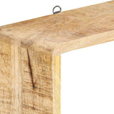 3 Piece Wall Cube Shelf Set Soild Mango Wood - Side View