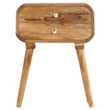 Bedside Cabinet 43x30x58 cm Solid Mango Wood - Side View