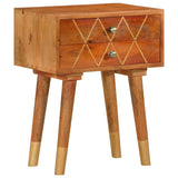 Bedside Cabinet 43x30x58 cm Solid Mango Wood - Extra Image