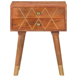 Bedside Cabinet 43x30x58 cm Solid Mango Wood - Side View