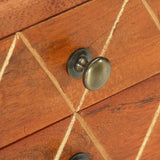 Bedside Cabinet 43x30x58 cm Solid Mango Wood - Close-Up Angle