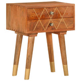 Bedside Cabinet 43x30x58 cm Solid Mango Wood - Extra Image