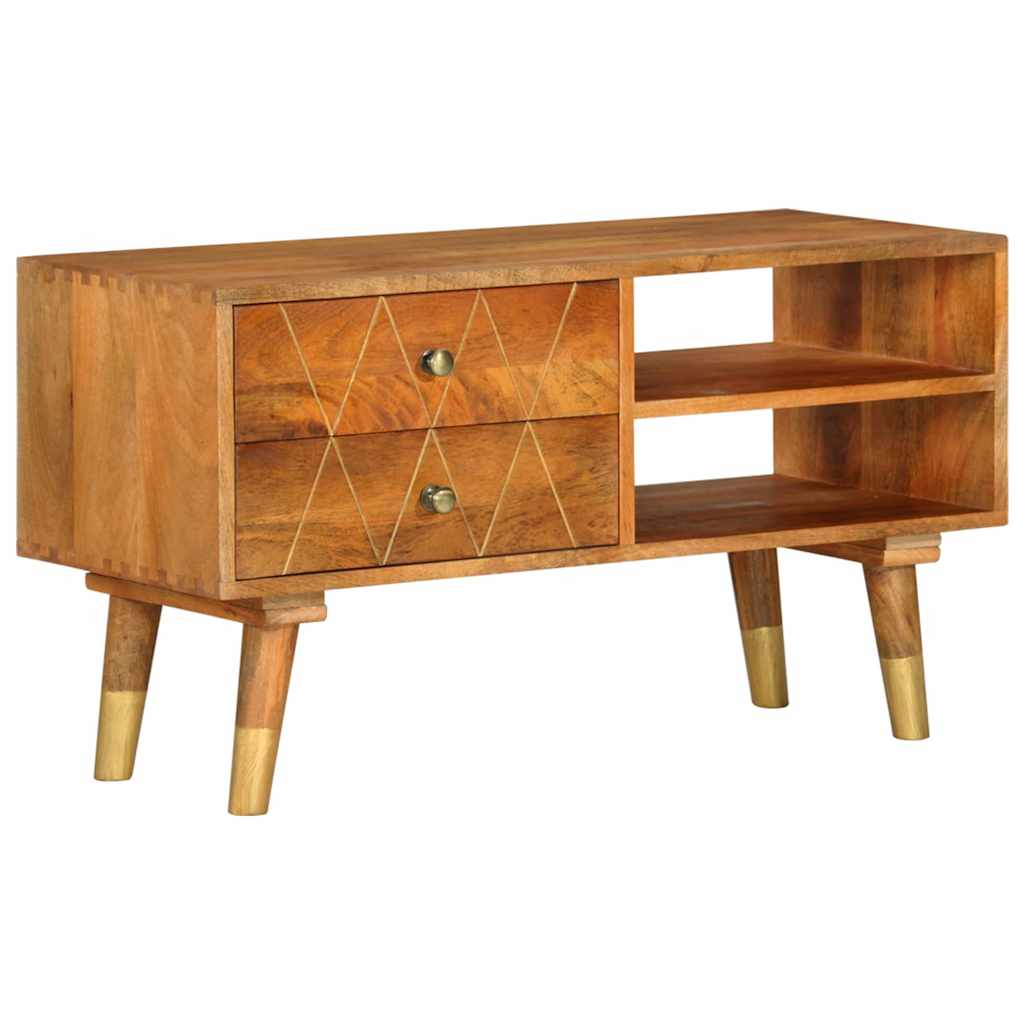 TV Cabinet 85x35x47 cm Solid Mango Wood