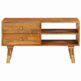 TV Cabinet 85x35x47 cm Solid Mango Wood - Side View