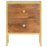 Bedside Cabinet 40x35x50 cm Solid Mango Wood - Side View
