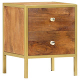 Bedside Cabinet 40x35x50 cm Solid Mango Wood - Rear View