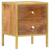 Bedside Cabinet 40x35x50 cm Solid Mango Wood - Low Angle