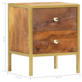Bedside Cabinet 40x35x50 cm Solid Mango Wood - Extra Image