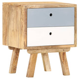 Bedside Cabinet 40x35x50 cm Solid Mango Wood - Close-Up Angle