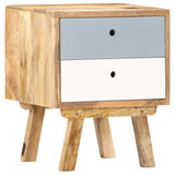 Bedside Cabinet 40x35x50 cm Solid Mango Wood - Low Angle