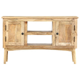 Sideboard 100x35x60 cm Solid Mango Wood - Side View