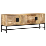 TV Cabinet 140x30x50 cm Solid Mango Wood - 45-Degree Angle