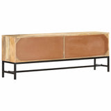 TV Cabinet 140x30x50 cm Solid Mango Wood - Low Angle