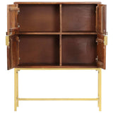 Highboard 80x30x100 cm Solid Acacia Wood - Side View