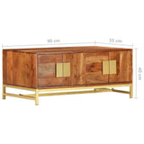 Coffee Table 90x55x40 cm Solid Acacia Wood