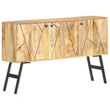 Sideboard 118x30x75 cm Solid Mango Wood - Close-Up Angle