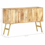 Sideboard 118x30x75 cm Solid Mango Wood - Rear View