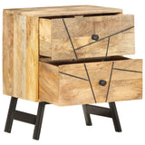 Bedside Cabinet 40x30x50 cm Solid Mango Wood - Side View