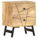 Bedside Cabinet 40x30x50 cm Solid Mango Wood - Low Angle