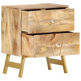 Bedside Cabinet 40x30x50 cm Solid Mango Wood - Side View