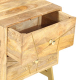 Bedside Cabinet 40x30x50 cm Solid Mango Wood - 45-Degree Angle