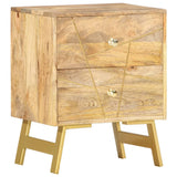 Bedside Cabinet 40x30x50 cm Solid Mango Wood - Close-Up Angle