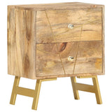Bedside Cabinet 40x30x50 cm Solid Mango Wood - Extra Image