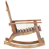 Garden Rocking Chair Solid Reclaimed Wood - Side View