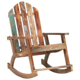 Garden Rocking Chair Solid Reclaimed Wood - Low Angle