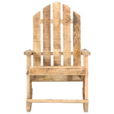 Garden Rocking Chair Solid Mango Wood - Front View