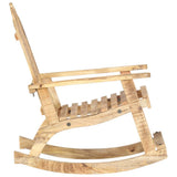 Garden Rocking Chair Solid Mango Wood - Side View