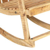 Garden Rocking Chair Solid Mango Wood - Rear View