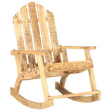 Garden Rocking Chair Solid Mango Wood - Low Angle