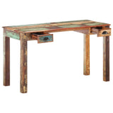 Desk 130x55x76 cm Solid Reclaimed Wood - Side View