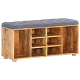 Hall Bench 100x35x47 cm Solid Mango Wood - Low Angle