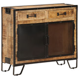 Sideboard 80x31x71 cm Solid Rough Mango Wood - Extra Image
