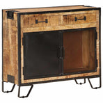 Sideboard 80x31x71 cm Solid Rough Mango Wood