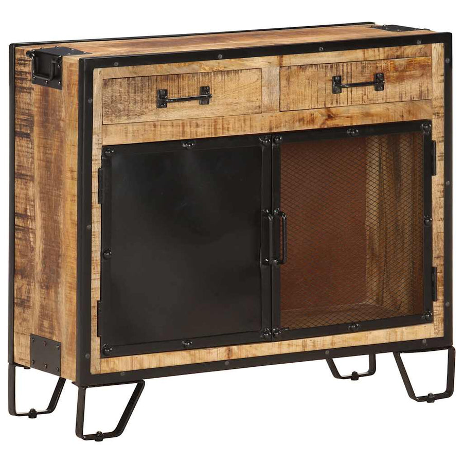 Sideboard 80x31x71 cm Solid Rough Mango Wood