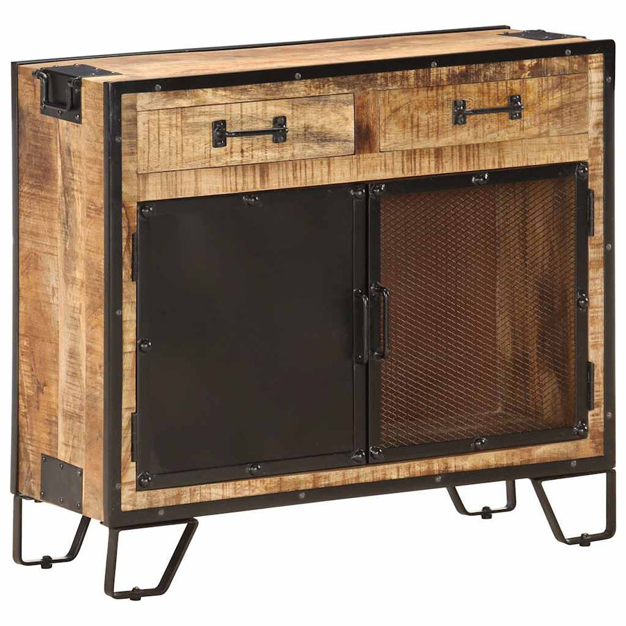 Sideboard 80x31x71 cm Solid Rough Mango Wood